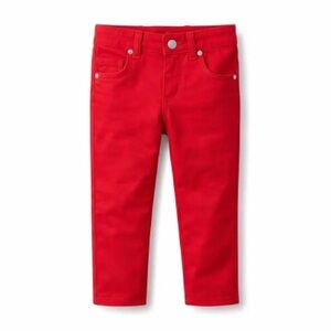 Vibrant Red Kids Denim Jeans